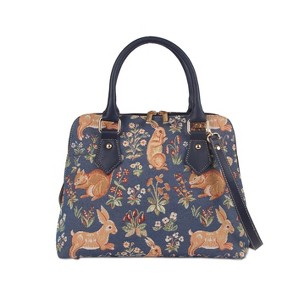 Signare USA Forest Life Blue Squirrel Top Handle Handbag - 1 of 4