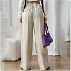 Wikineon Women's High-Waist Wide Leg Pants C Business Casual Trousers with Functional Pockets for Polished Comfort & Versatile Styling,beige, XXL Size - 4 of 4