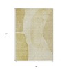 Gold Wheat And Beige Abstract Washable Indoor Outdoor Area Rug - 3 of 4