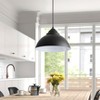 Dewdrop Modern Metal Pendant 1-Light Black Hanging Wire Pendant Light Suitable For Restaurants - 3 of 4