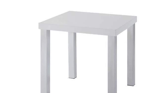 22&#34; Harta Accent Table White High Gloss/Chrome - Acme Furniture, 2 of 7, play video