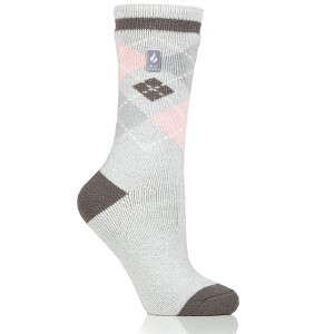 Heat Holder® Women's Argyle LITE™ Socks Success| Thermal Yarn | Medium-Thick Socks Casual Shoes + Boots | Warm + Soft, Hiking, Cabin, Cozy at Home Socks | 5X Warmer Than Cotton - 1 of 3