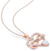EVERLY JEWELRY | Rose Plated Sterling Silver 2 1/2 CT TGW White Cubic Zirconia Infinity Heart Pendant with Chain, 18 inc - 4 of 4