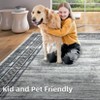 TackView Washable Runner Rug, Modern Bordered Rug Non Slip Bedroom Runner Carpet for Laundry Room Kitchen - 2 of 4