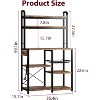 Large Bakers Rack w/Power Outlets, 6-Tier Microwave Stand, Coffee Bar with Hutch, Microwave Stand with Storage, Kitchen Shelf w/Wire Basket - 2 of 4