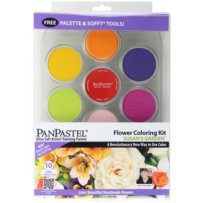 PanPastel Ultra Soft Artist Pastel Set 9ml 10/Pkg-Flower Coloring #1 - Susan's Garden