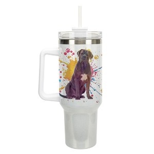 100 North Never Trust An Atom They Make Up Everything Wrap-Around 40 Oz. Stainless Steel Water Bottle Coffee Mug, Spill & Leak Resistant, Travel - 1 of 4