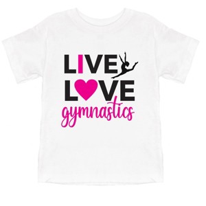 The Juniper Shop Live Love Gymnastics Toddler Short Sleeve Tee - 1 of 4