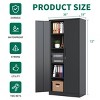 SEVOBAL Utility Storage Cabinets 72 Inch Metal Locking Garage Cabinet with 4 Adjustable Shelves and Doors, Black, 35.98"*17.99"*71.97" - 2 of 4