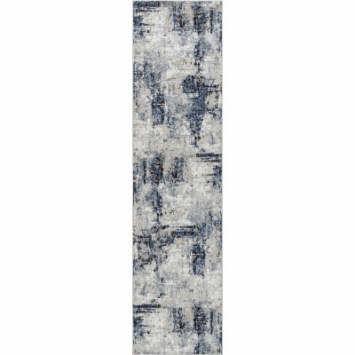 Hauteloom Campsall Blue Abstract Rug