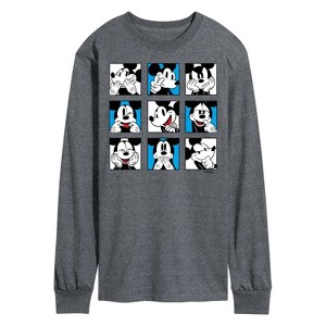 Men's - Disney - Mickey Grid Long Sleeve Graphic T-Shirt - 1 of 4