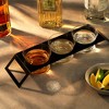 Viski Tequila Tasting Flight – 3 Lead-Free Crystal Tequila Tasting Glasses with Stainless Steel Stand, 6 oz Capacity Each  – Set of 4 - 3 of 4