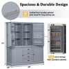 73'' Freestanding Wooden Kitchen Pantry Cabinet with Drawers and Adjustable Shelves for Storage and Organization in Dining Room or Kitchen - 4 of 4