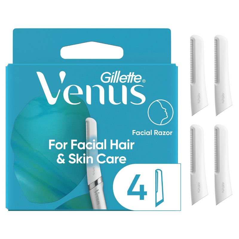 Venus for Facial Hair &#38; Skin Care Exfoliating Dermaplaning Razor Blade Refills - 4ct, 1 of 12