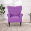 Erommy Mid Century Velvet Tufted Armchair, High Back Accent Chair - 3 of 4