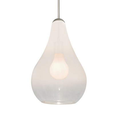 Besa Lighting Leon 1 - Light Pendant in  Satin Nickel