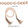 Unique Bargains Farmhouse Wood Bead Garland Home Decor with Tassels - 2 of 4