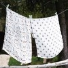 Bacati - Football Brown/Gray Muslin Swaddling Blankets set of 4 - 4 of 4