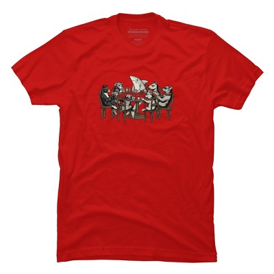 Men's Design By Humans Card Shark By valorandvellum T-Shirt