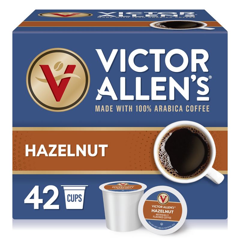 Victor Allen's Coffee Hazelnut Single Serve Coffee Pods, 42 Ct, 1 of 11