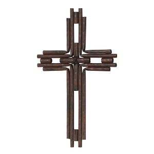 Dicksons Rustic Brown 14.5 x 9 Metal Hanging Wall Cross - 1 of 1