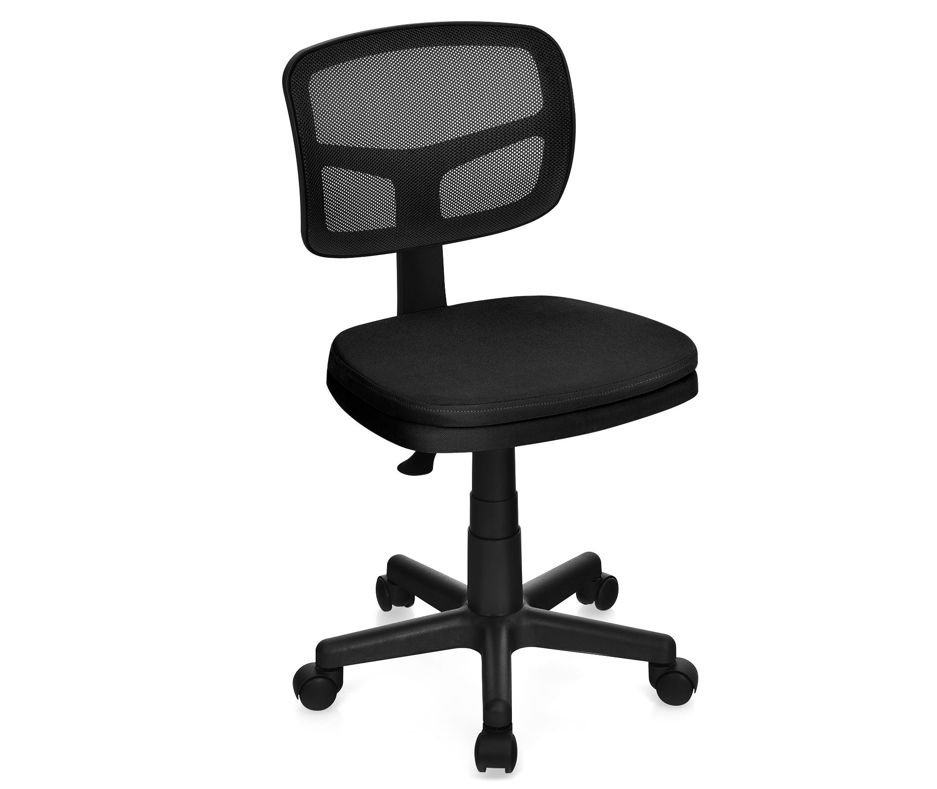 Tangkula Armless Mesh Office Chair Ergonomic Swivel Computer Desk Chair Height Adjustable Task Chair for Adults and Kids Black