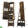 360° 66'' Swivel Jewelry Armoire w/Full-Length Mirror - Lockable Freestanding Cabinet - 2 of 4