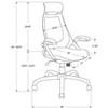 Monarch Specialties Office Chair Adjustable Height Swivel Ergonomic Armrests Computer Desk Work Metal Fabric Black Contemporary Modern - 3 of 4