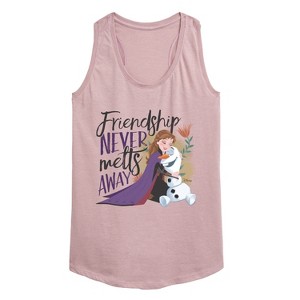 Women's - Frozen 2 - Friendship Never Melts Away Graphic Racerback Tank - 1 of 4