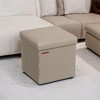 15" Ottoman with Storage, Folding Footstool, Storage Ottoman Bench, Cube Storage Chest 660 lb Load Capacity - 2 of 4