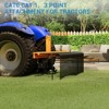 Pine Straw Needle Rake, Durable Powder Coated Steel Spring Landscape Rake Attaches to Cat 0 Cat 1,3 Point Hitch for Tractor, Orange - 2 of 4