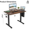 RISOKEYS 40 inch Computer Desk - Adjustable Desk with Spacious Desktop,Headphone Hook for Home Office & Office, Easy to Use - 3 of 4