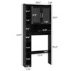 Over The Toilet Storage Cabinet with Acrylic Doors, Home Space-Saving Toilet Rack - 2 of 4