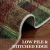 Washable Rugs for Living Room Plaid Classic Non Slip Large Rug for Bedroom Decor Soft Low Pile Carpet - 4 of 4