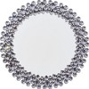 HomeRoots 20" Silver Round Faux Crystal Bling Framed Accent Mirror - 4 of 4