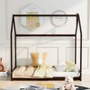 Twin Size Wood House Bed with Roof for Kids,Teens - 2 of 4