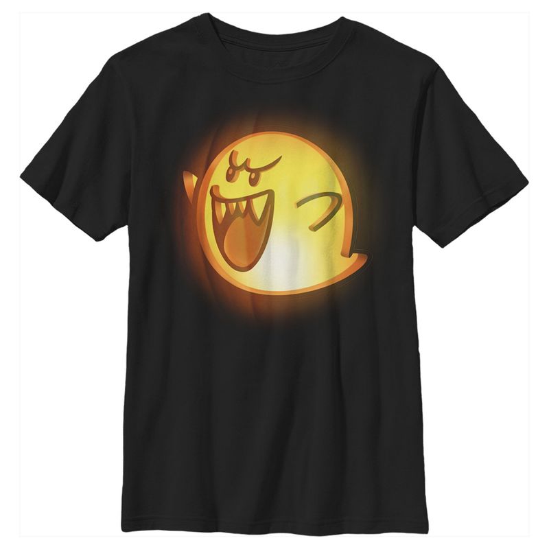 Boy's Nintendo Halloween Boo Pumpkin T-Shirt, 1 of 5