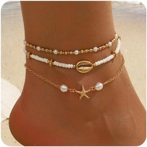 Layered Boho Puka Shell Anklet Summer Beach Foot Chain Jewelry - 1 of 4