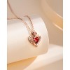 Molenia Heart Birthstone Necklace for Women 925 Sterling Silver Rose Gold Necklace Pendant Jewelry Christmas Anniversary Birthday Gifts for Her - 4 of 4