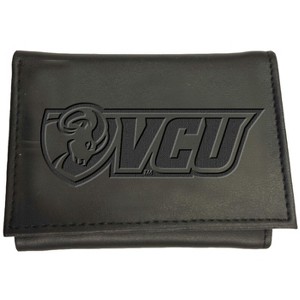 Evergreen NCAA VCU Rams Black Leather Trifold Wallet Officially Licensed with Gift Box - 1 of 1