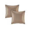 Sapphtopaz 8 Piece Bedding Comforter Sets Faux Silk Pieced Quilts Embroidery Design Reversible Quilt Set, Beige - 4 of 4