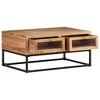 vidaXL Coffee Table 35.4"x23.6"x15.7" Solid Acacia Wood - 3 of 4