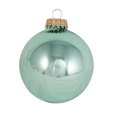 Christmas by Krebs 8ct Seafoam Shiny Glass Christmas Ball Ornaments 2.5" (67mm)