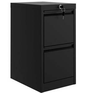 Mobile File Cabinet with Lock, Rolling Under-Desk Metal Organizer for Letter/Legal/A4 Files, Locking Wheels - 1 of 4