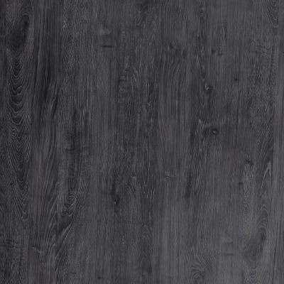 Black Square Wood and Metal Pedestal Dining Table