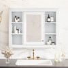 Chic Crate-Tall Bathroom Storage Cabinet – Freestanding Cabinet w/ 2 Different-Size Drawers & Adj. Shelf | MDF Painted Finish | White - 2 of 4