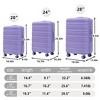 20"/24"/28" 3 pcs/set in ABS Spinner Wheel Luggage, Carry on Suitcase, Matching Color, TSA Combination Lock - 2 of 4