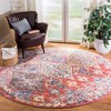 Bristol BTL352 Power Loomed Area Rug - Rose/Multi - 7' round - Safavieh. - 3 of 4