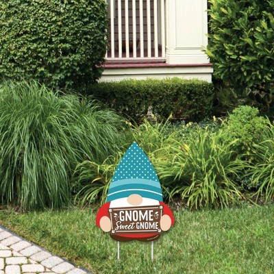Big Dot of Happiness Garden Gnomes - Outdoor Lawn Sign - Forest Gnome Party Yard Sign - 1 Piece