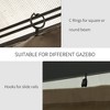 9.84' x 11.8' Gazebo Sidewall Set with Hooks/C-Rings - 4 of 4